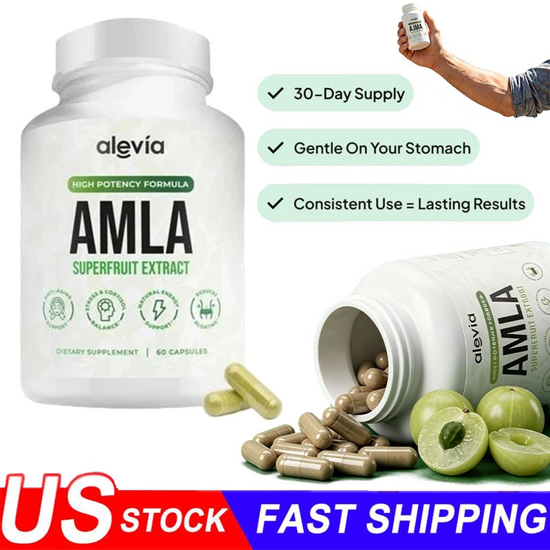 3x Alevia Organic Amla Capsules 1000mg Indian Gooseberry Antioxidant Supplement gallery