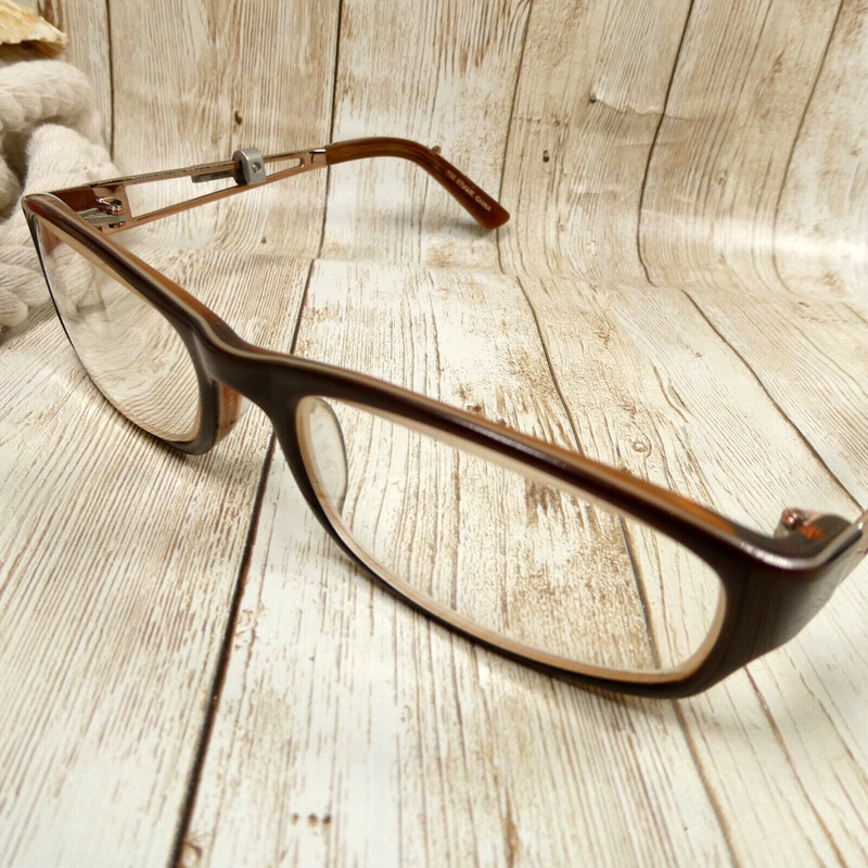 Titmus Brown Clear Rectangular Eyeglass FRAMES - EX281S 53-17-133 gallery