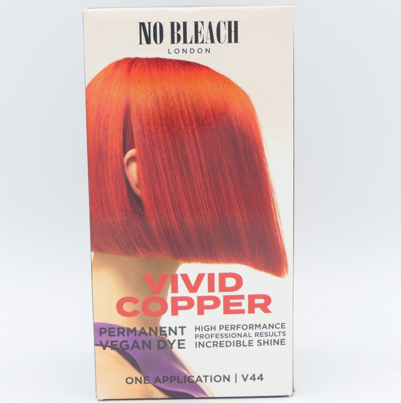 No Bleach London Vivid Copper V44 Permanent Vegan Hair Dye Color 1 Application