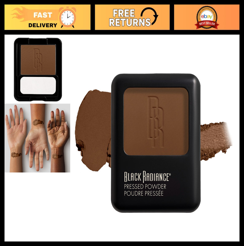 Pigment-Rich Matte Pressed Powder for Dark Skin, Oil-Absorbing Compact with Mirr