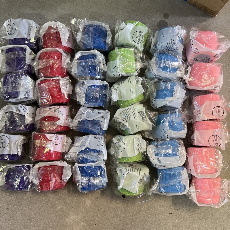 Codex NL Flexible Cohesive Bandage 2 in x 5 yd. NEW sealed, 6 Colors. case of 36