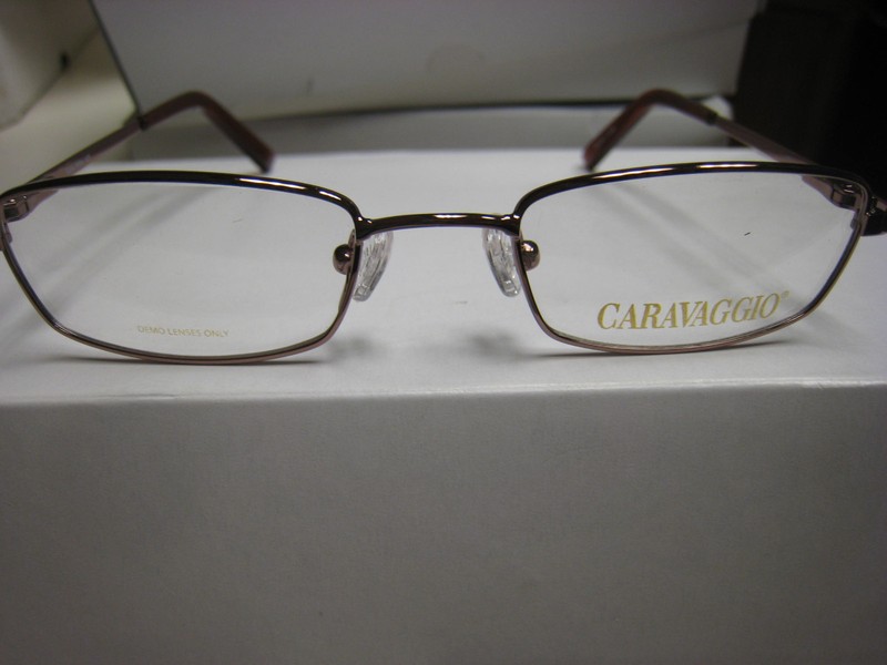 CARAVAGGIO EYEGLASS FRAMES Style CARA Sz. 47-18-130 BROWN Free UNGER CASE