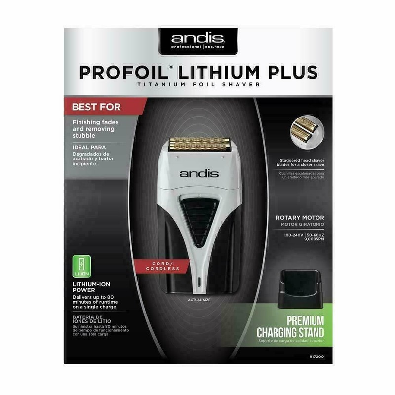 Andis #17200 Profoil Lithium Plus Titanium Foil Shaver Cordless & Charging Stand gallery