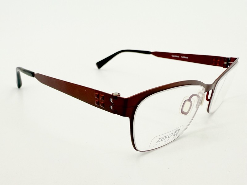 Zero G Bethpage Eyeglasses FRAMES Cardinal 52[]17-140 Red Japan K897