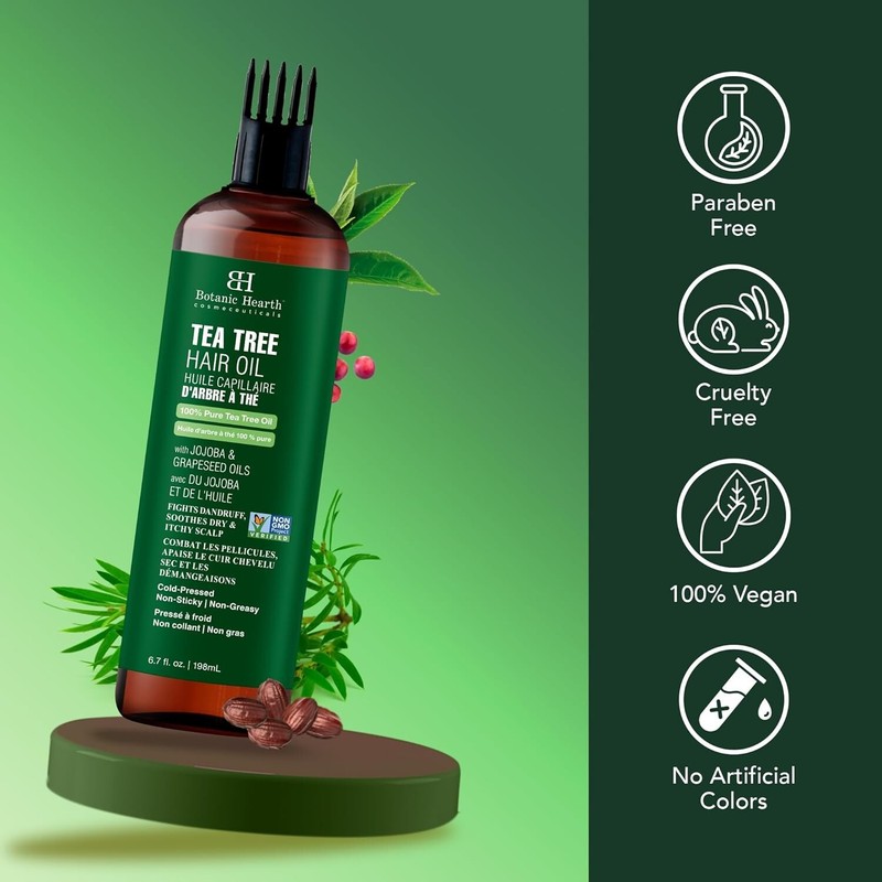 Tea Tree Oil for Hair | With Argan, Jojoba & Grapeseed Oils | Soothes Itchy S... gallery
