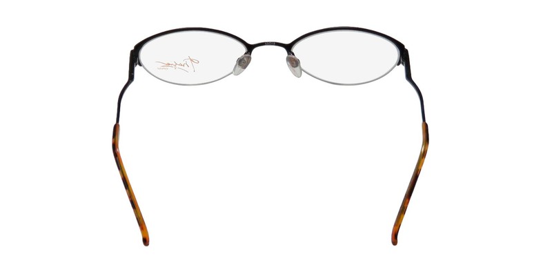 NEW THALIA GIA EYEGLASSES HALF-RIM OVAL BK WOMENS METAL 50-19-135 BLACK gallery