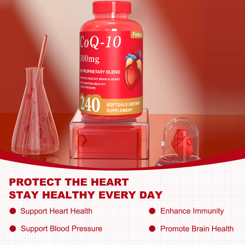 CoQ-10 300mg 240 Softgels Coq10 Co Q10 Coenzyme Heart Support NON GMO Free Ship gallery