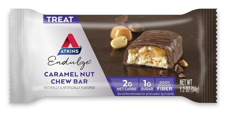 Delicious Atkins Endulge Caramel Nut Chew Bar - Low Carb, 1g Sugar, Fiber Boost gallery