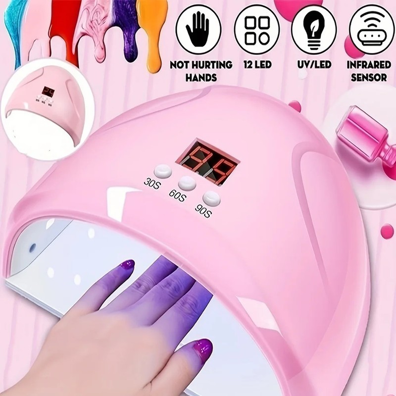 Professional 36W LED UV Nail Polish Dryer Lamp Gel Acrylic Curing Light Spa USB