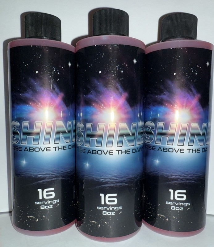 Shine Energy RED COLOR 3pk 8oz bottles