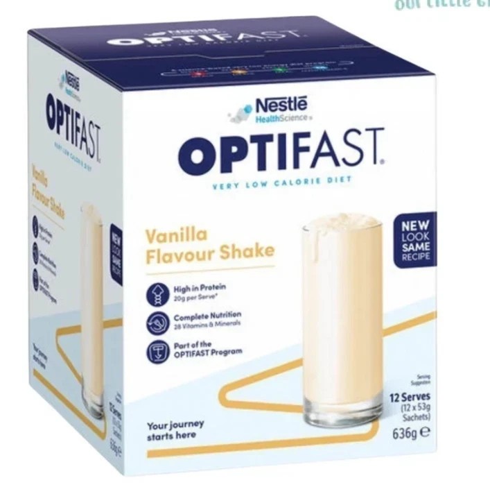 OPTIFAST VLCD Shake Flavor Weight Loss Low Calorie Diet (1 Boxes x 12 Sachets)