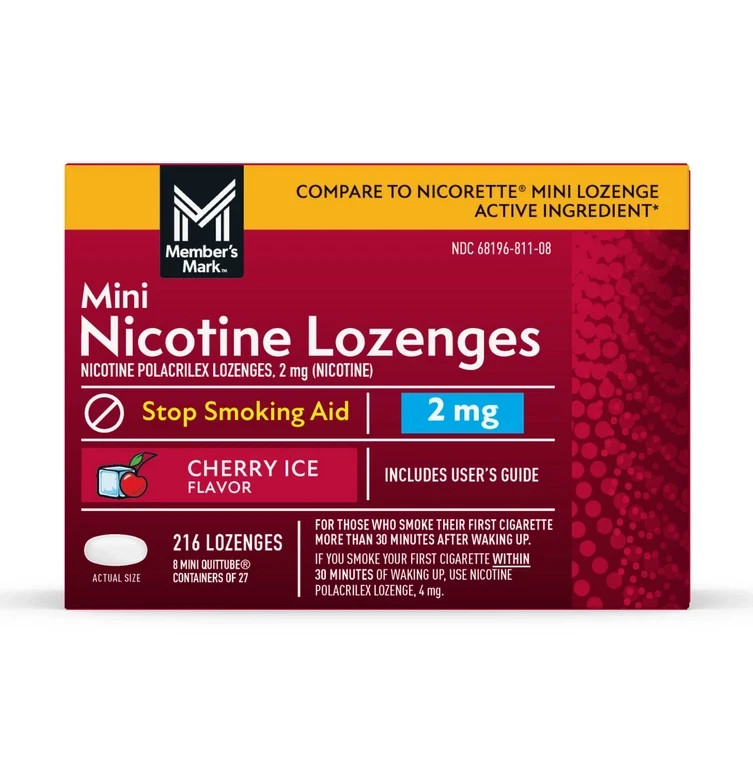 3 Pack - Member’s Mark Nicotine Mini Lozenge, 2 MG . 216 ct. gallery