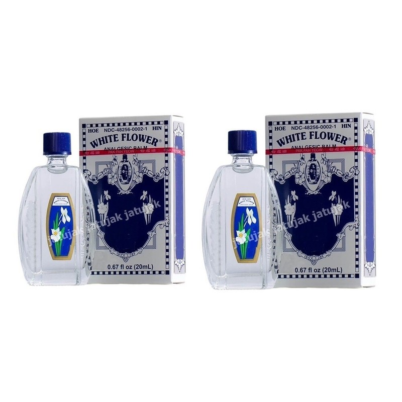 2X Hoe Hin White Flower Oil Pak Fah Yeow 20ml