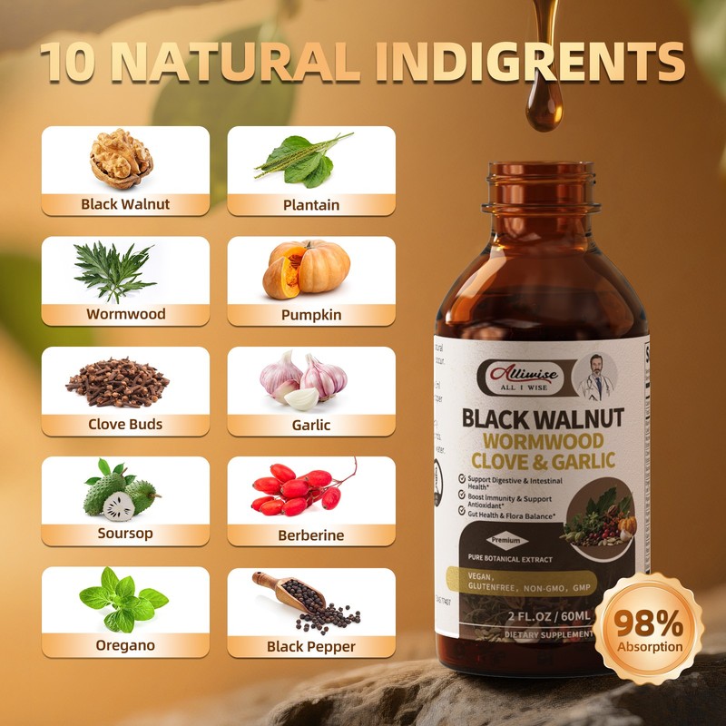 Parasite Cleanse Tincture/Extract-Wormwood,Black Walnut Hull, Clove,Best Quality gallery