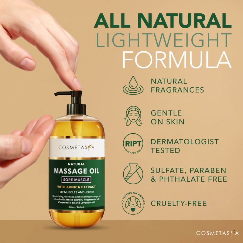 Sore Muscle Massage Oil 8.8 oz by Cosmetasa gallery