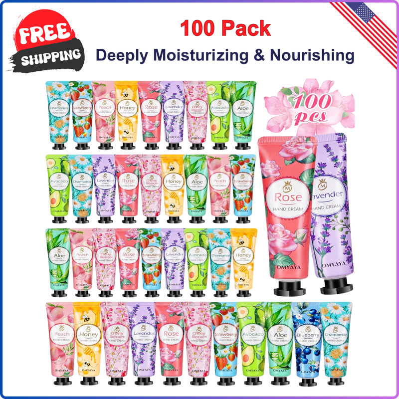 100 Pack Hand Lotion Bulk Gift – Mini Lotion Bulk Travel Size, Hand Cream Bulk