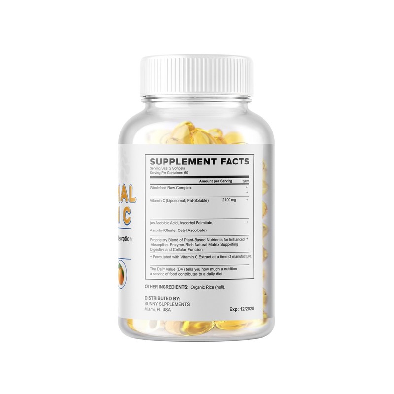 Liposomal Vitamin C 2100mg 240 Capsules High Absorption Ascorbic Supplements US gallery