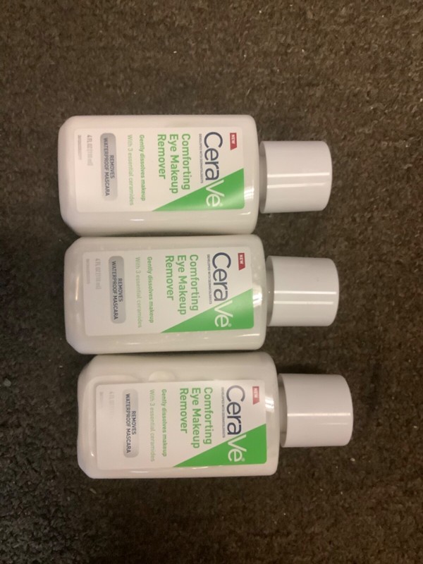 3 Bottles Cerave Comforting Eye Makeup Remover – 4 fl Oz Each