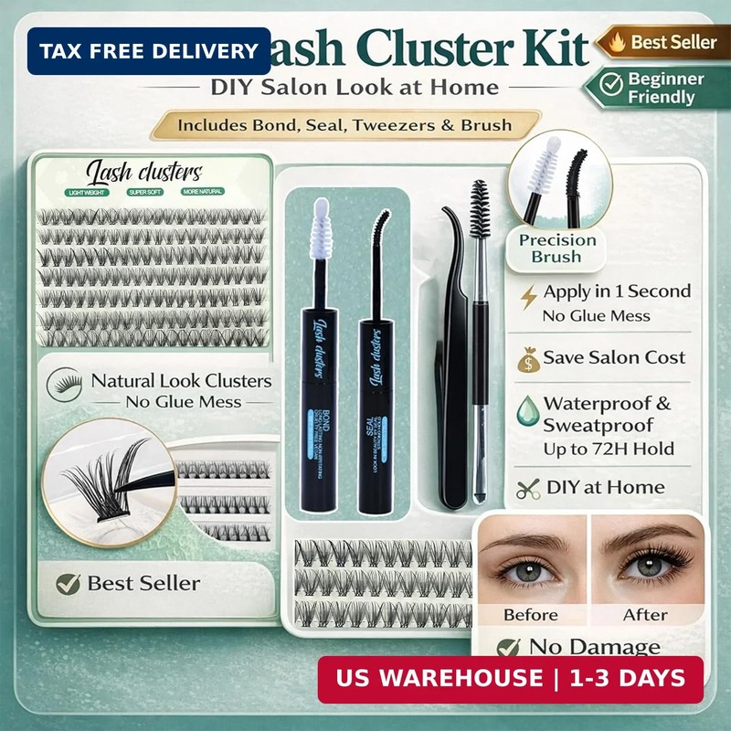 Lash Clusters Kit 640pcs Wispy Lash Clusters 30D+40D Eyelash Clusters D Curl Ind gallery