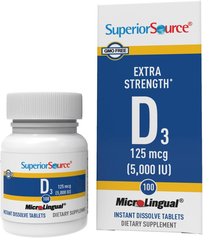 VitD3 5000 IU - Offers Immune System, Brain & Nervous System Support - Aids Calc