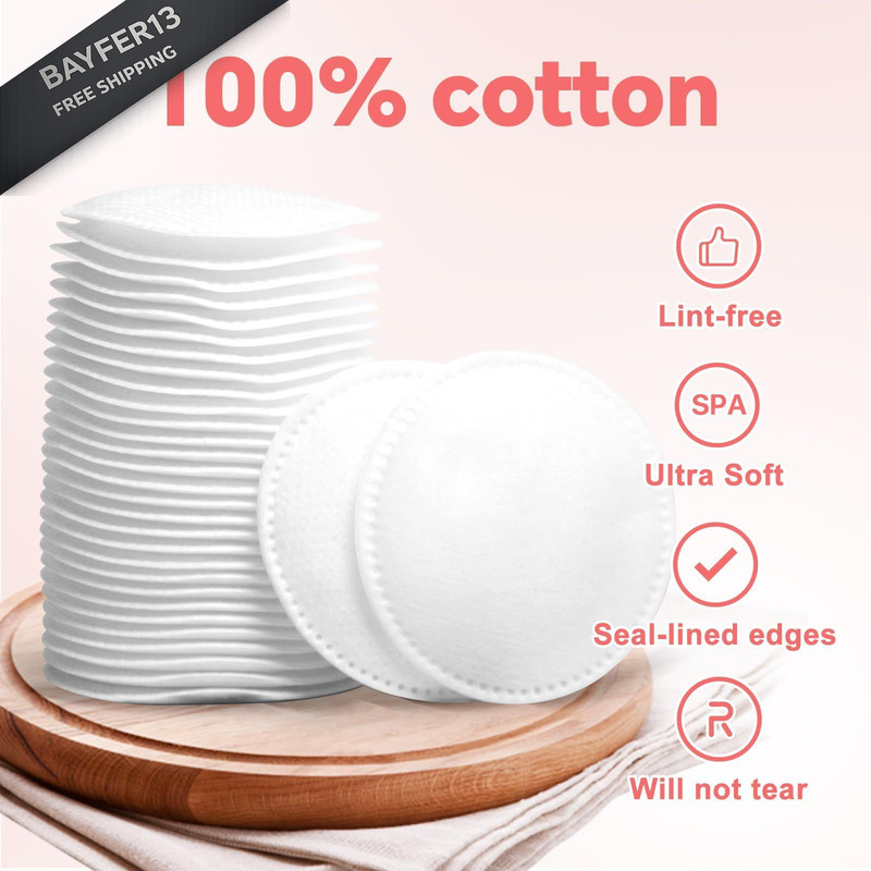 ICOTLE 100% Pure Cotton Round Pads for Face 210 Count (Pack of 1), White gallery