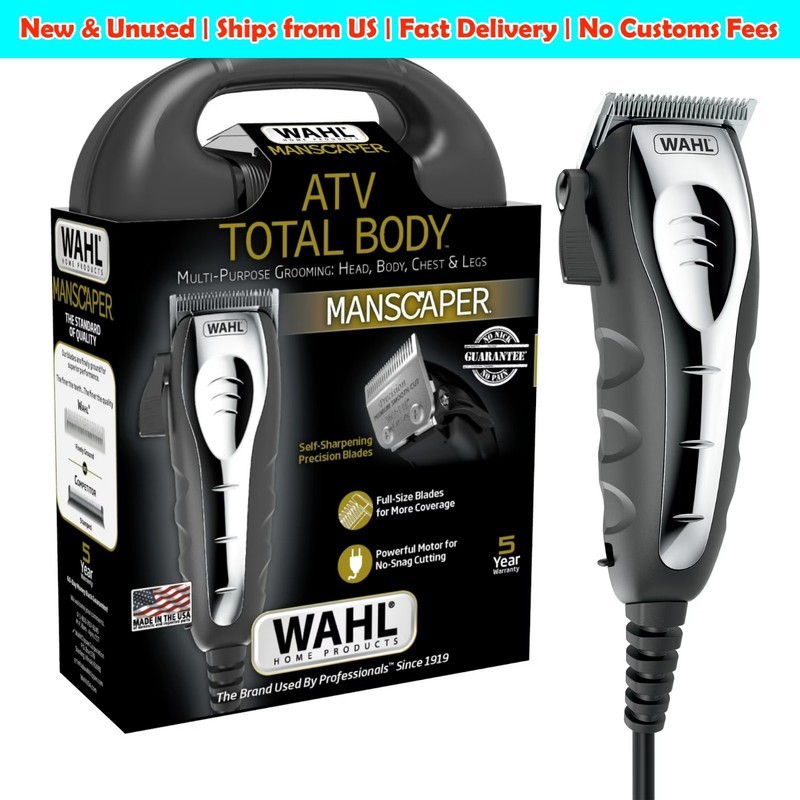 Wahl ATV Total Body Manscaper Hair Clipper Men Corded 18pc Set 3024498 NEW