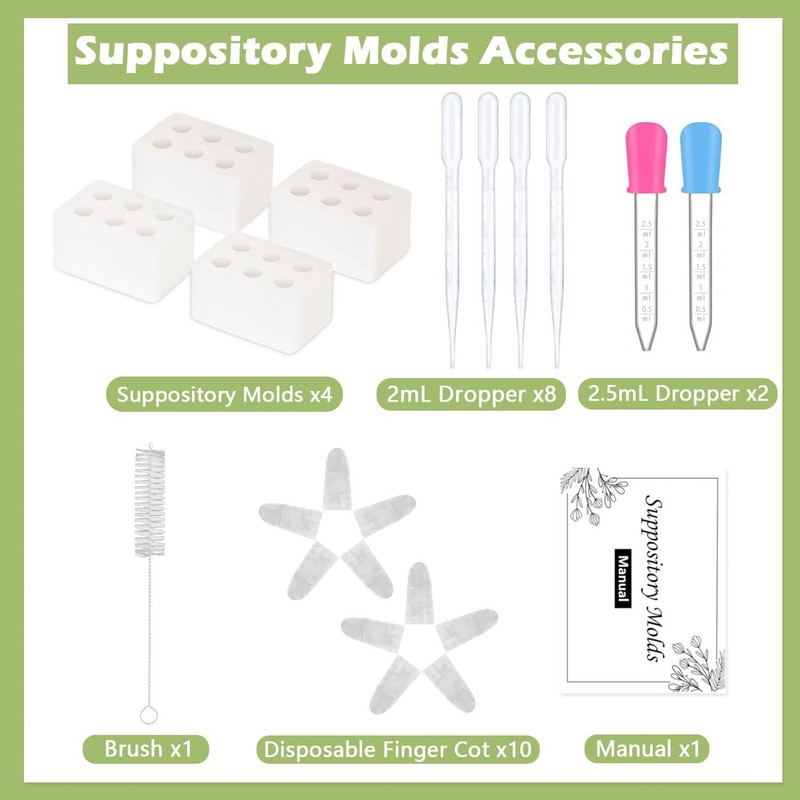 Fukumi Reusable Suppository Molds Kit, 2ML | 1 Count (Pack of 1), Transparent gallery