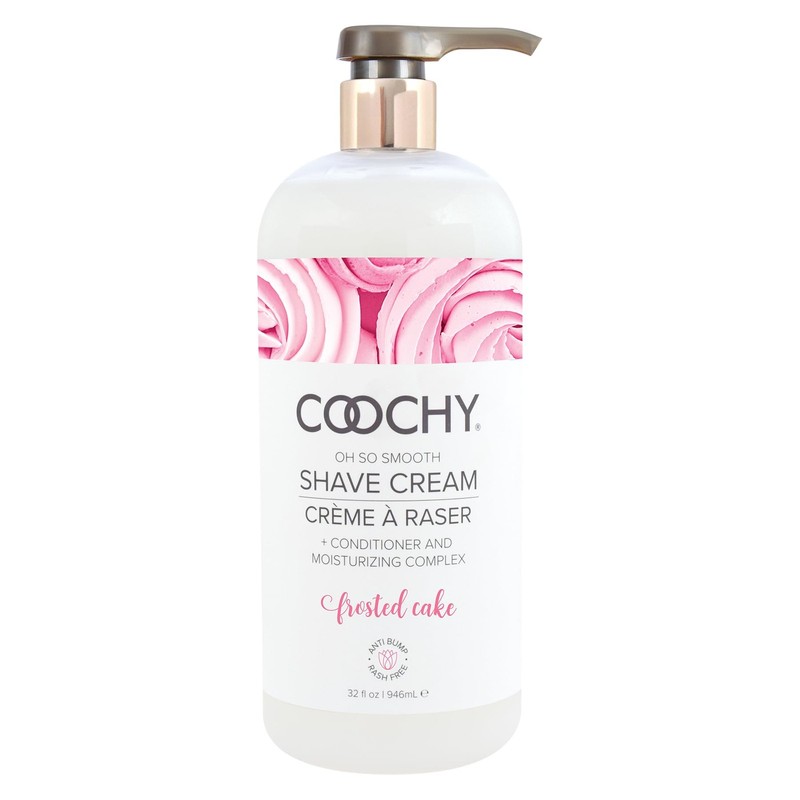 Coochy Shave Cream – Moisturizing 32 Ounce (Pack of 1), Frosted Cake