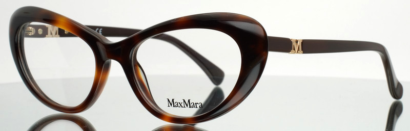 MAX MARA MM5051 052 Tortoise Womens Cat Eye Full Rim Eyeglasses 52-18-140 B:37