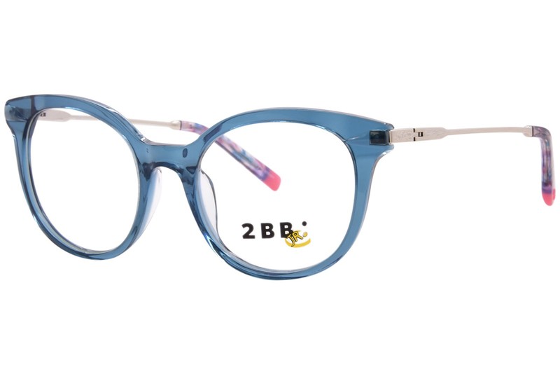 2BB BB Beryl C03 Eyeglasses Youth Kids Girl’s Teal Full Rim Round Shape 47mm