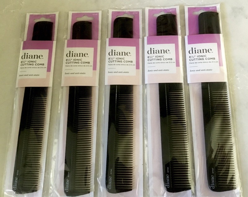 Beautician Diane 8.5" Ionic Cutting Comb Lot Of 5 -- Fine & Extra Fine Teeth