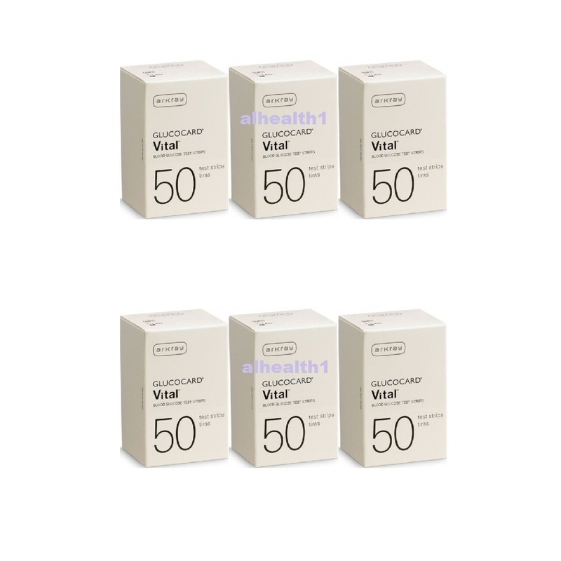 Arkray Glucocard Vital Diabetic Test Strips 50 per box (300 count) 6 boxes