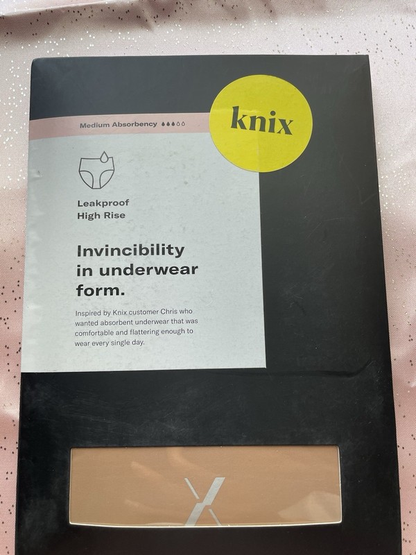 Knix Leakproof High Rise Panties Medium Absorbency 3 tsp Beige XL