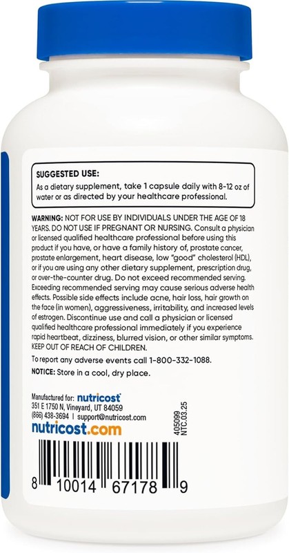 Nutricost DHEA 50mg, 240 Capsules - Gluten Free, Soy Free, Non-GMO, Supplement gallery
