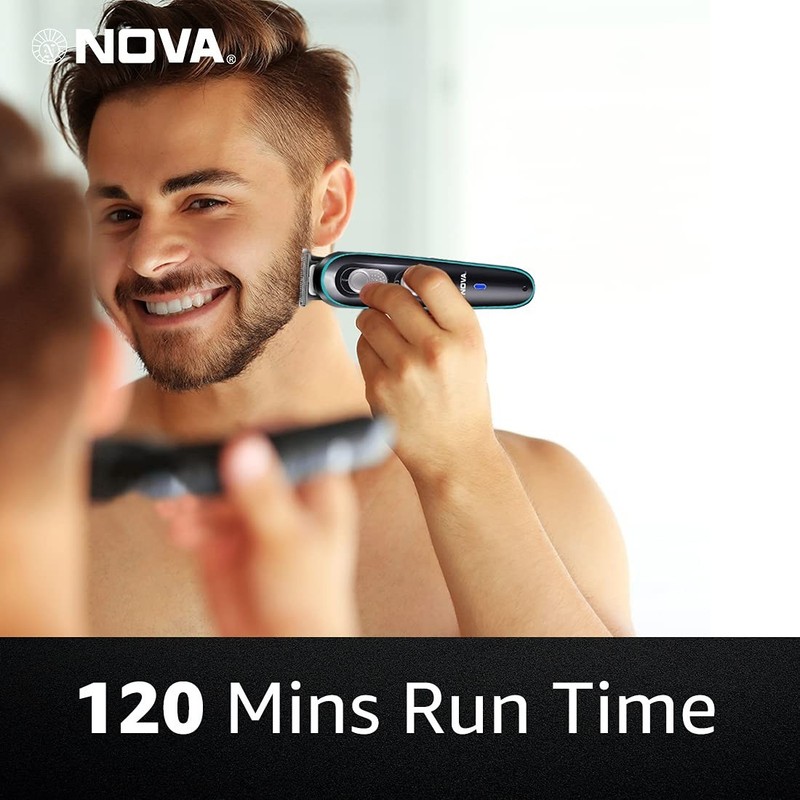 Nova NG 1144 Rechargeable: 120 Minutes Runtime Multi Grooming Trimmer for Men BL gallery