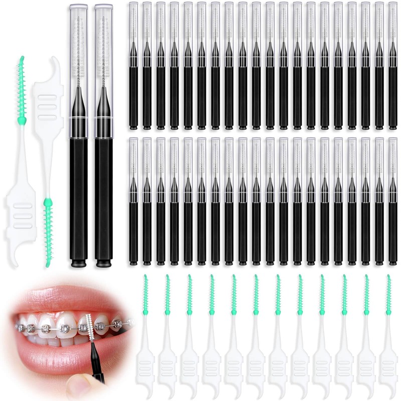 270Pcs Interdental Brush, 220Pcs Soft Dental Picks & 50Pcs Braces Brush for T...