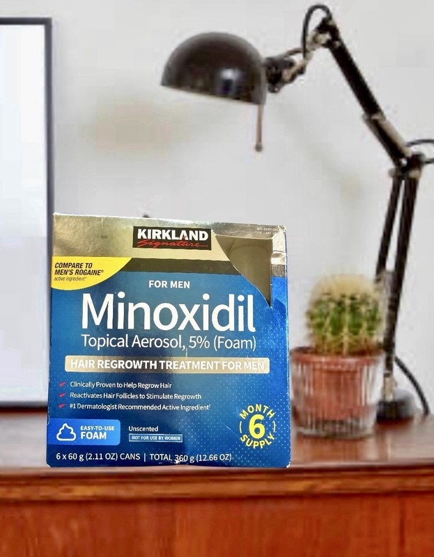 KIRKLAND MINOXIDIL 5% FOAM Hair Regrowth For Men 6months Exp. 10/2026~NEW