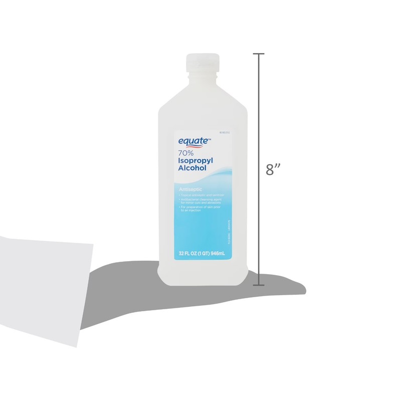 (3 Pack ) Equate 70% Isopropyl Alcohol Antiseptic, 32 fl oz gallery