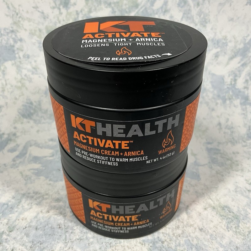 KT Health Activate Warming Magnesium + Arnica Cream 4oz ( Lot of 2 ) Exp 12/26