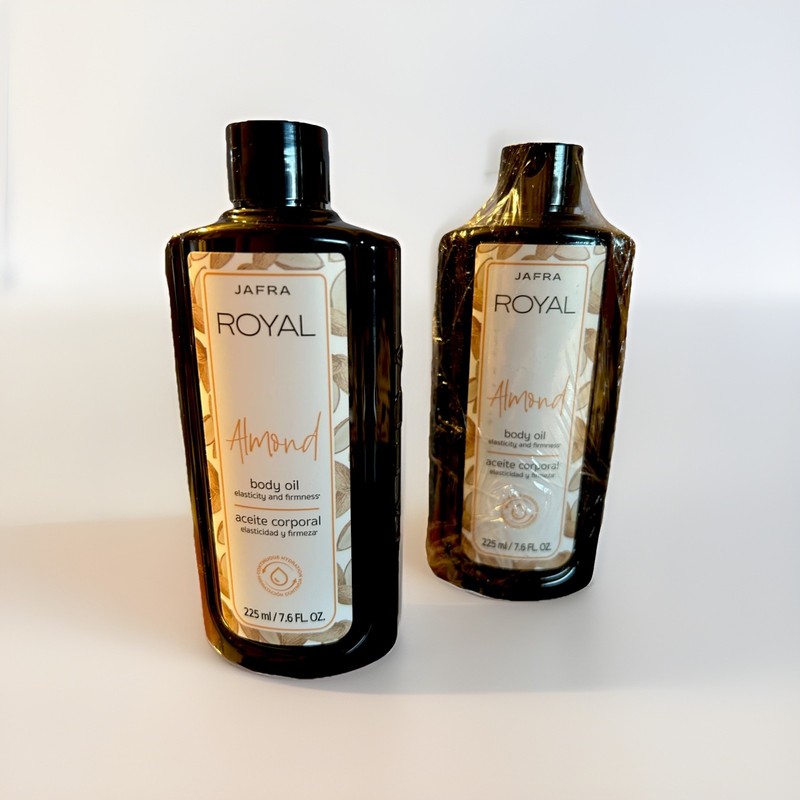 Jafra Royal Almond Body Oil With Vitamin E 7.6 Oz NEW AND SEALED (NEW BOTTLE )