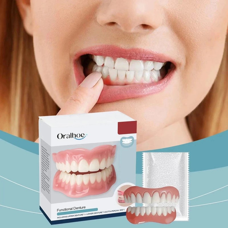 Full Denture Set For Men And Women Upper And Lower Denture False Teeth Personal