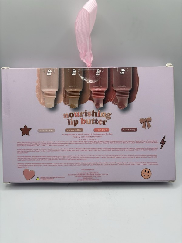 Nicole Miller New York Nourishing Lip Butter 4pk Vanilla Bean,Cocoa Butter,Plum gallery