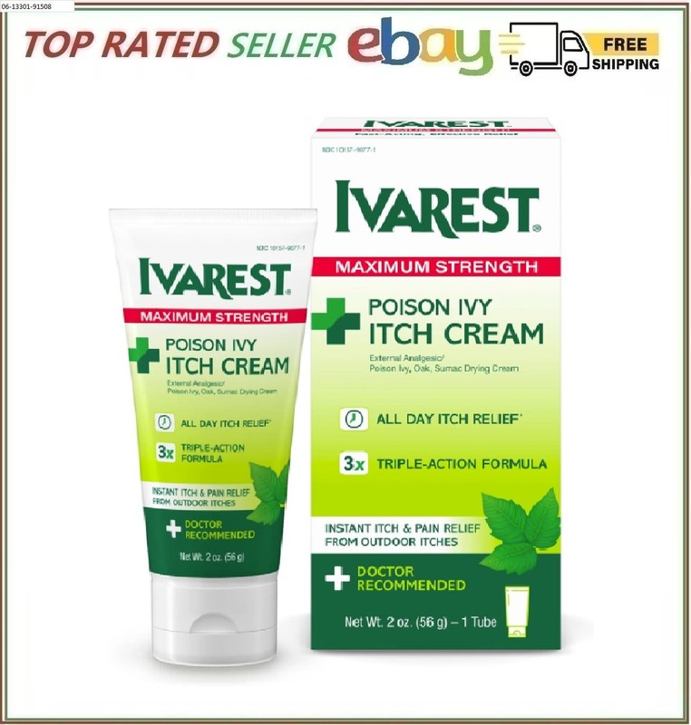 Ivarest Anti-Itch Cream Poison Ivy Relief Maximum Strength 2 oz