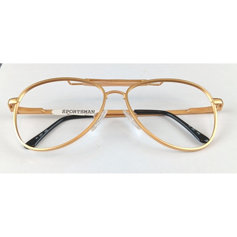Titmus Sportsman Gold Aviator Eyeglasses Frames PL 287 140 Vintage Style