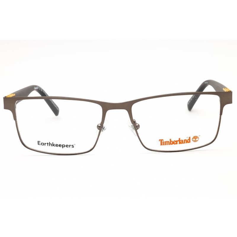Timberland Men's Eyeglasses Matte Gunmetal Metal Rectangular Frame TB1795 009 gallery