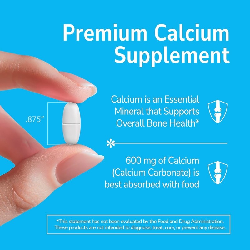Gluten-Free Calcium 600 mg - 400 Tablets for Strong Bones & Active Lifestyles gallery