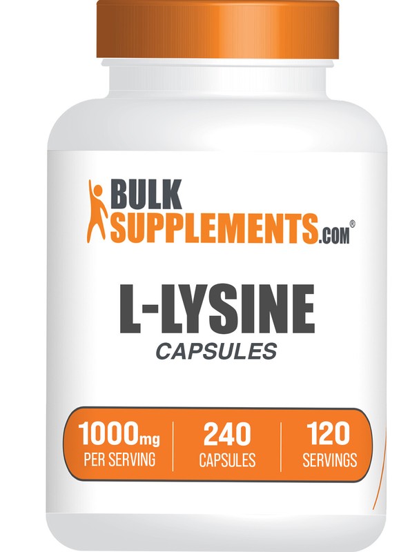 BulkSupplements L-Lysine HCl Capsules – 1000mg Per Serving