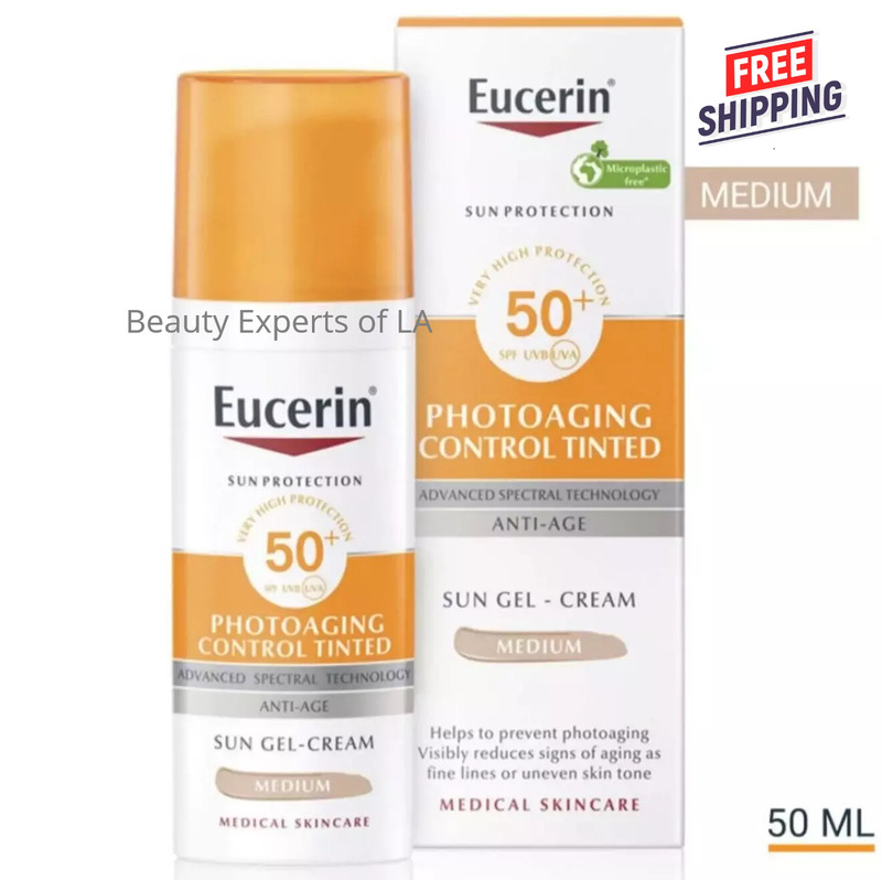Eucerin Sun Photoaging Control Tinted Sun Gel-Cream Medium Tinted SPF50+ 50ml