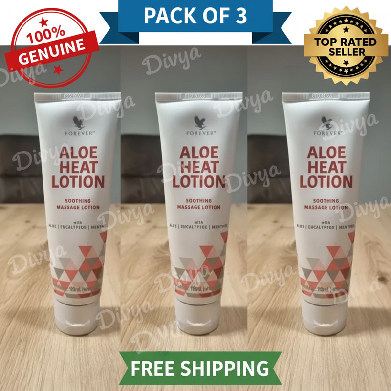 Aloe Heat Lotion 4 fl.oz (118 ml) each Pack of 3