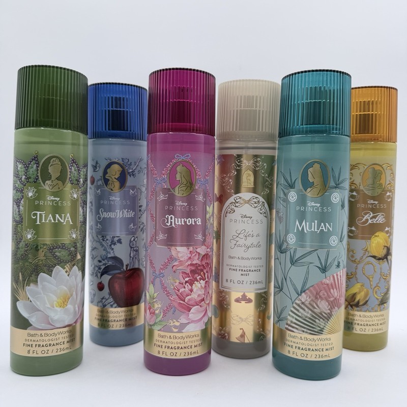 Bath Body Works Disney Princess 6 Pack Fine Fragrance Mist 8oz Set New gallery
